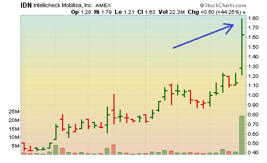 Daily Penny Stock Chart